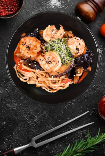 Seafood udon