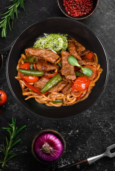 Udon with pork