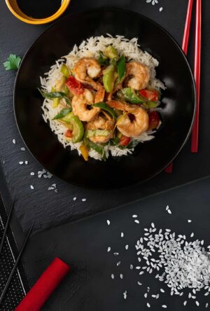 Shrimp in cream sauce