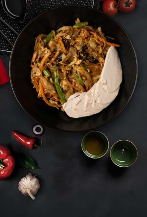 Прозрачная лапша с курицей