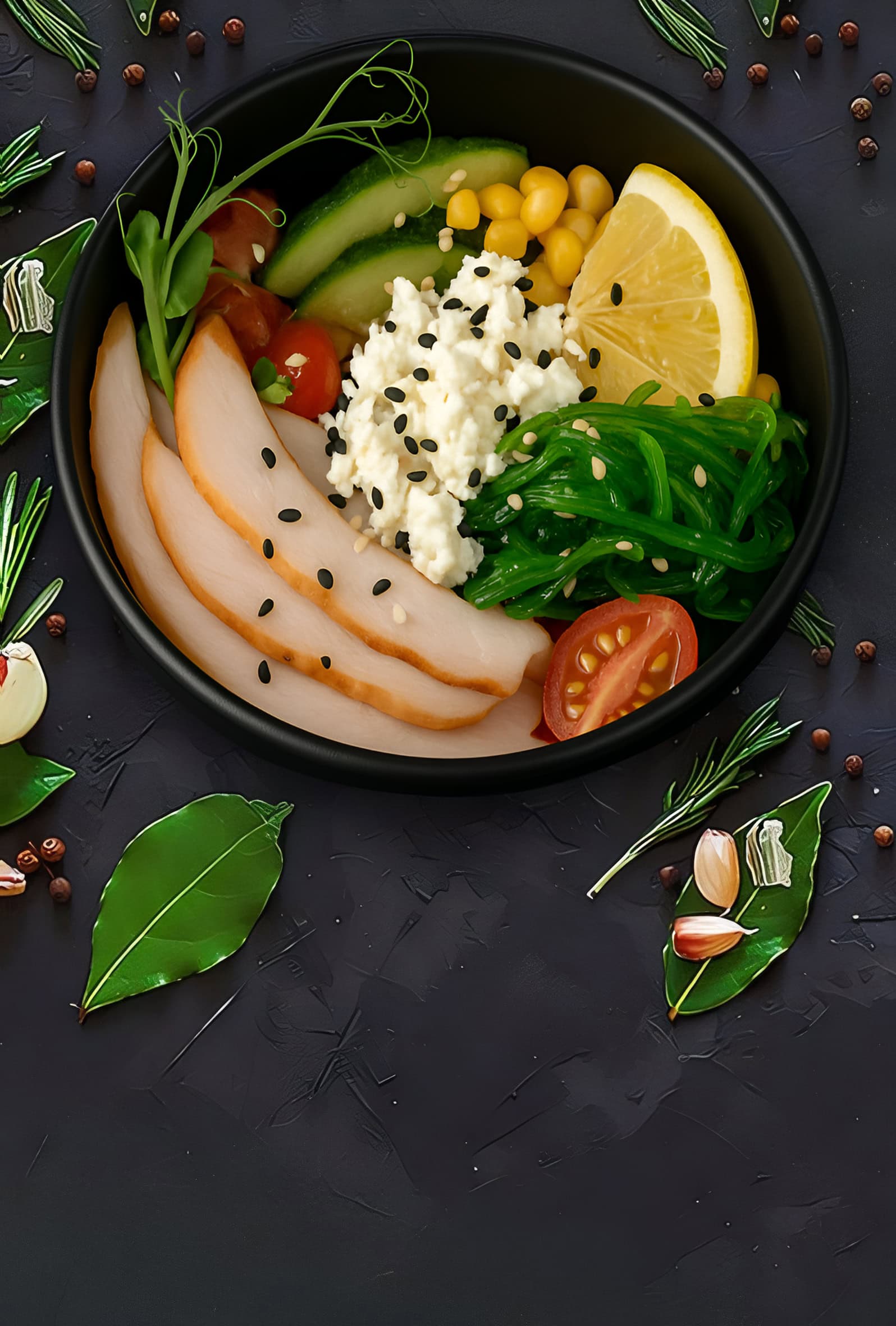 Боул с копченой курицей