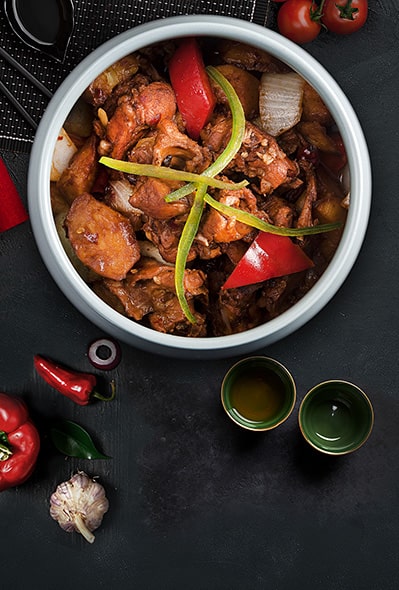 Rabbit with vegetables and potatoes